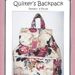 Quilter's Backpack Uncut Paper Pattern P3-119   Designs Pearl Pereira Sew Craft